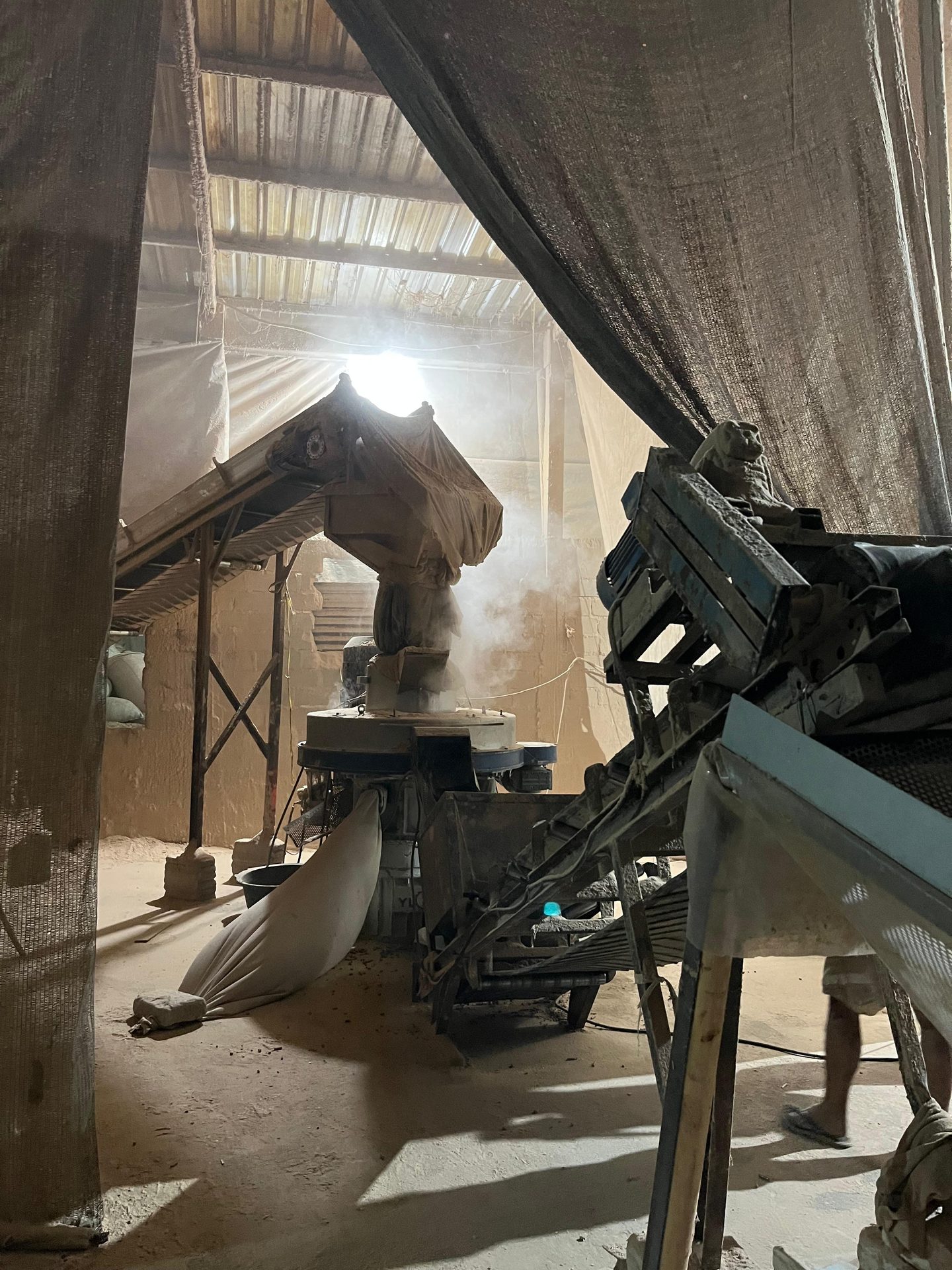 Aktivitas pengolahan biomassa menjadi wood pellet